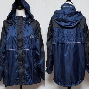 RARE Playboy Golf Hooded Full-zip Mesh Lined Oversized Windbreaker Jacket